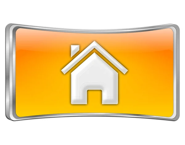 Narancs Home Button Illusztráció — Stock Fotó