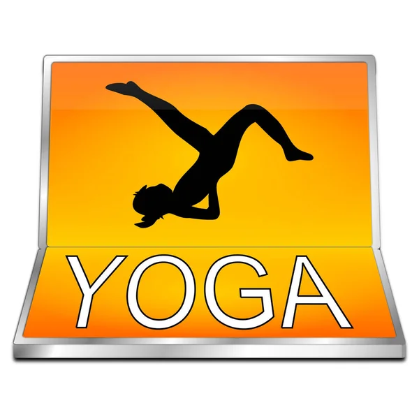 Orange Bouton Yoga Illustration — Photo