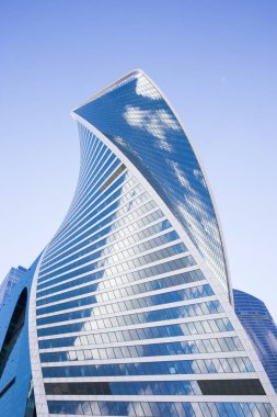 Moskova, Moskova şehir gökdelenler mimari landmark alttan görünüm