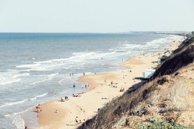 Deniz manzarası, kıyı şeridi, yaz manzarası.