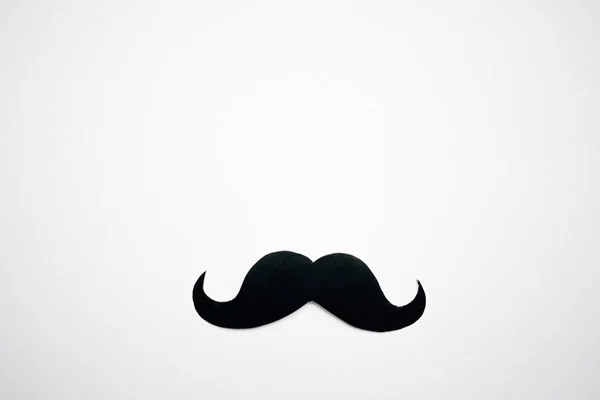 Paper Mustache Light Blue Background Prostate Cancer Awareness Men Health — Stock Photo, Image