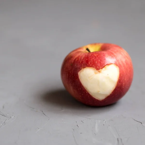 Red Apple with engraved heart