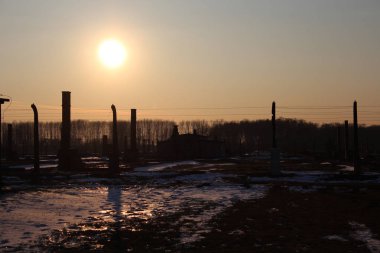 Aushwitz, Polonya: 03 16 2013: Aushwitz toplama ve imha kampı