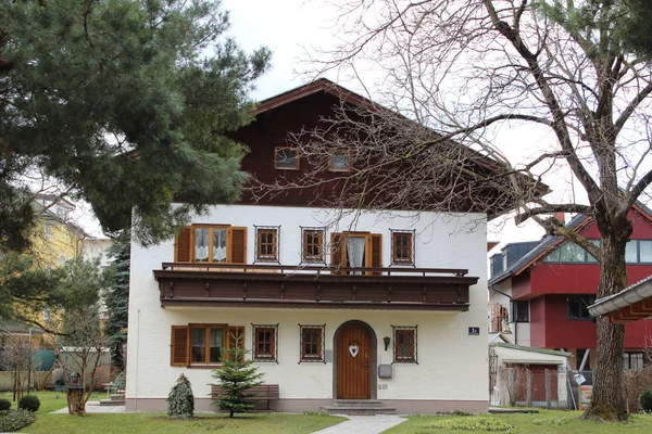 Salzburgo Áustria Março 2013 Vista Das Ruas Salzburgo Inverno Estaleiro — Fotografia de Stock