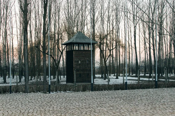 Aushwitz, Polonia: 03 16 2013: Vistas del campo de concentración y exterminio de Aushwitz —  Fotos de Stock