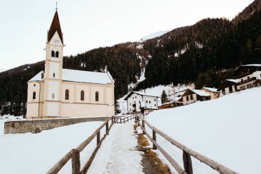 Trafoi, Italy - 03 20 2013: view of the beautiful Alpen vellage Trafoi in winter landscape