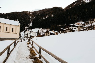 Trafoi, Italy - 03 20 2013: view of the beautiful Alpen vellage Trafoi in winter landscape