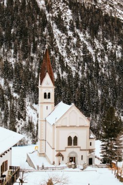 Trafoi, Italy - 03 20 2013: view of the beautiful Alpen vellage Trafoi in winter landscape