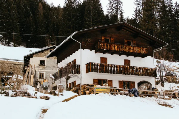 Trafoi Itálie 2013 Pohled Krásné Vellage Alpen Trafoi Zimní Krajině — Stock fotografie