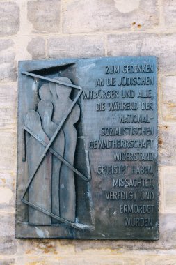 Bamberg, Almanya - 04 01 2013: güneşli kış gün Bamberg sokaklarda görünümlerini