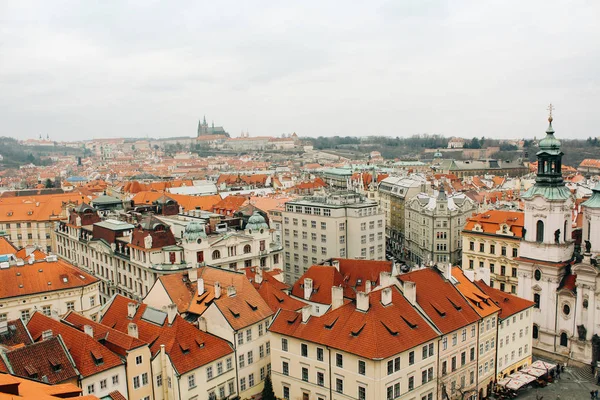 Prague Çek Cumhuriyeti 2013 Mimarlık Binalar Dönüm Noktası Eski Bir — Stok fotoğraf