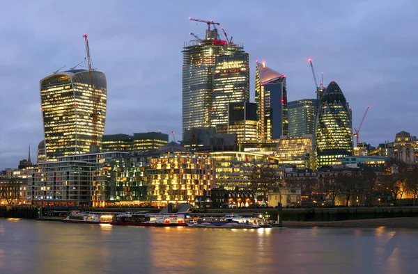 Londyn Anglia Bank Dzielnicy Londynu Słynnych Wieżowców Innych Atrakcji Zachód — Zdjęcie stockowe