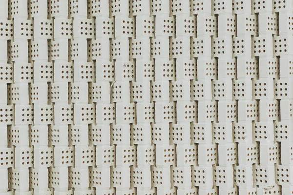 Fgagment delikli arka plan beyaz tuğla duvar