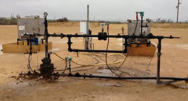 Oil Field Wellhead on Production clipart