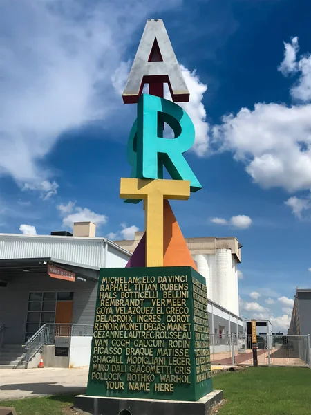 Houston Texas Art Sign — Stock Photo, Image