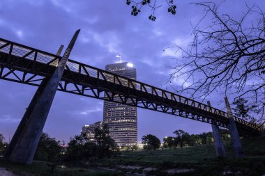 Köprü ile Houston Texas Bayou 