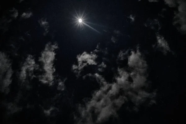 Luna Estrellas Noche — Foto de Stock