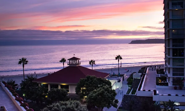 Sunset Coronado Shores San Diego California Hotel Popolare Matrimonio Luna — Foto Stock