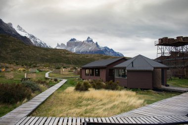 Torres del Paine Ulusal Parkı 'ndaki Paine Grande Refugio Kampı,