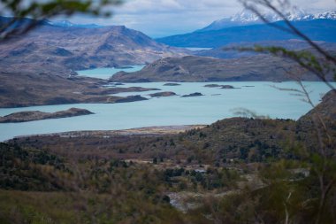 Torres del Paine Ulusal Parkı, Patagonya Şili. Pehoe Gölü