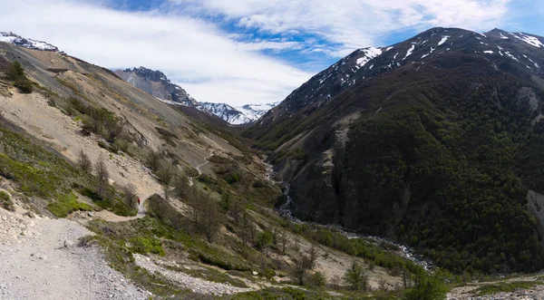 Valle de Chileno En el W Trek en el Parque Nacional Torres del Paine , — Foto de Stock