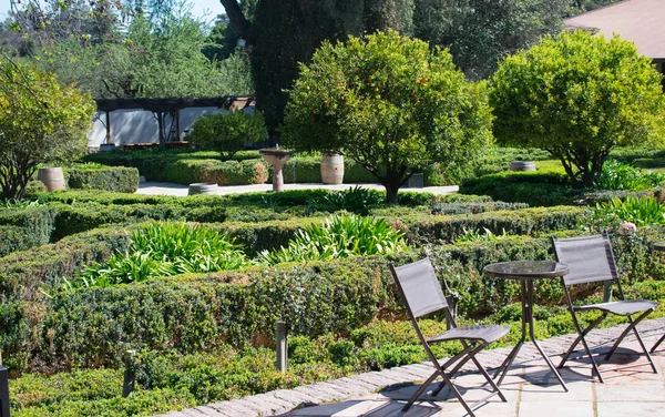 Santiago Şili 'deki Santa Rita Şaraphanesinde Sahne Bahçesi