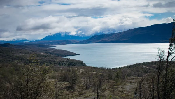 Nationaal park Torres del Paine, Patagonië Chili. Pehoe Lake op — Stockfoto