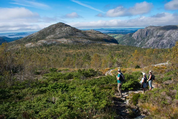 Reinaknuten Wandelpad Stavanger Noorwegen Een Heldere Dag — Stockfoto