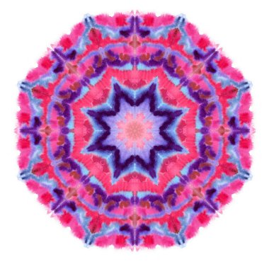 Konsantrik suluboya model, dekoratif unsur, beyaz bir arka plan üzerinde mandala.