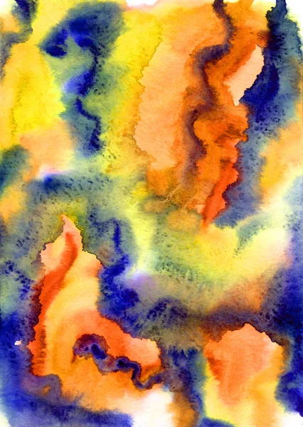 페인트 줄무늬 수채화 손으로 그리기의 형태로 다채로운 — 스톡 사진
