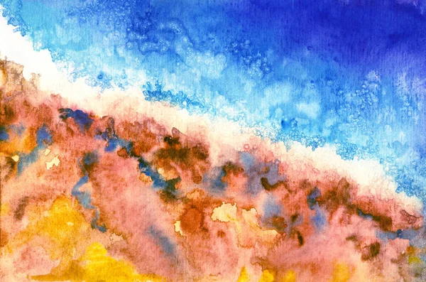 Moře Písek Abstraktní Malba Moře Nebo Oceánu Písek Pláži Výhled — Stock fotografie