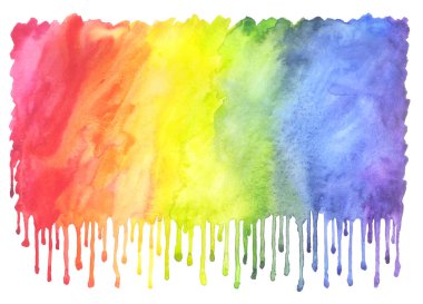 Gökkuşağı arka planı boya damlaları, suluboya çizimler, çeşitli tasarımlar için uygulanabilir 6 pankart, posterler, vs..