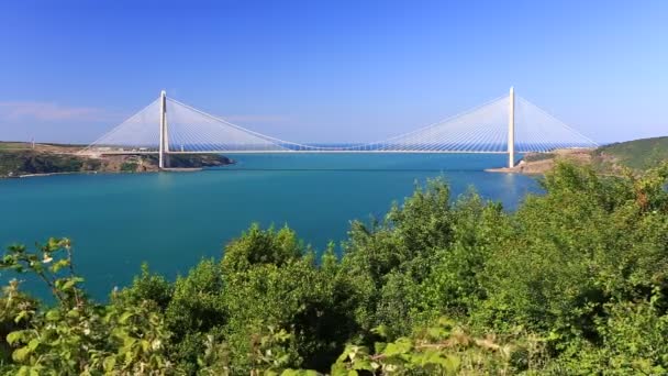 Istanbul 3Rd Bro Yavuz Sultan Selim Bridge — Stockvideo