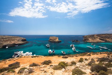 Malta'nın en iyi plaj, Comino Island, Malta