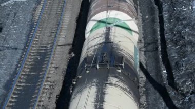 Kargo yük treni. Yağ, benzin, diğer kargo 