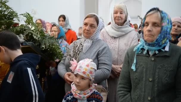 Birsk Russie Avril 2019 Liturgie Dans Église Orthodoxe Russe Prêtres — Video