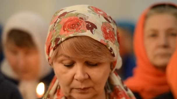 Birsk Russie Avril 2019 Liturgie Pascale Dans Église Orthodoxe Russe — Video