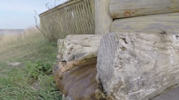 Quellwasser Holzbrunnen Quelle Klares Wasser — Stockvideo