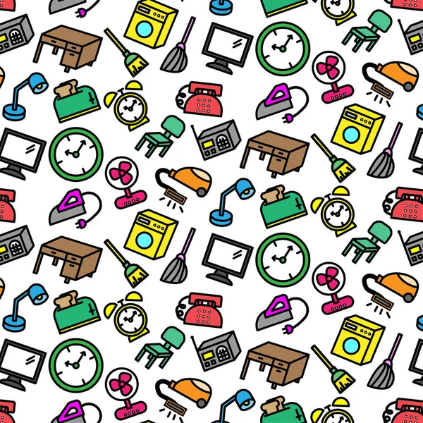 Renkli desen arka plan beyaz arka plan üzerinde çeşitli ev simgesinin