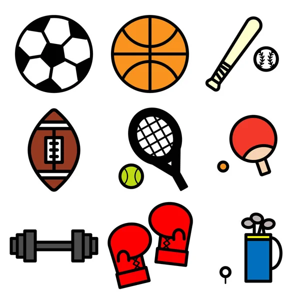 Colorful Sport Icon White Background — Stock Vector