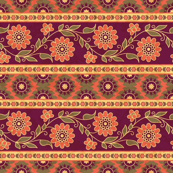 Estilo Asiático Patrón Sin Costura Floral — Vector de stock