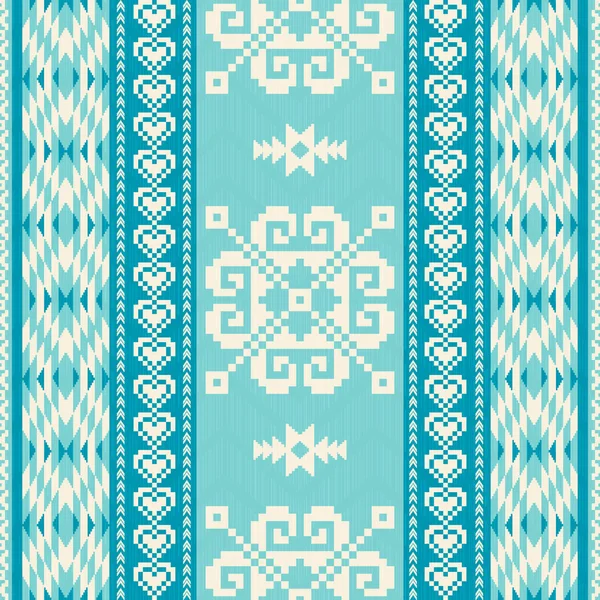 Winter Christmas New Year Knitted Seamless Pattern Ornamental Background Ethnic — Stock Vector