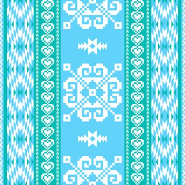 Kış Noel ve yeni yıl örme seamless modeli. Etnik tarzda dekoratif arka plan