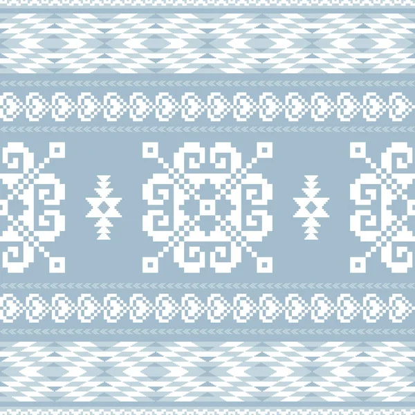 Fond Ornemental Traditionnel Dans Style Art Populaire Noël Nouvel Motif — Image vectorielle