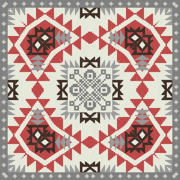 エスニック スタイルで抽象的な幾何学的な背景 — ストックベクタ