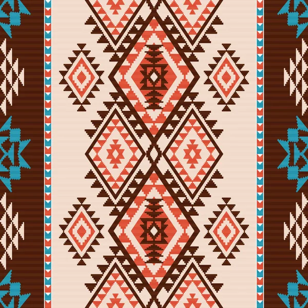 Geometric Abstract Seamless Pattern Navajo Style — Stock Vector