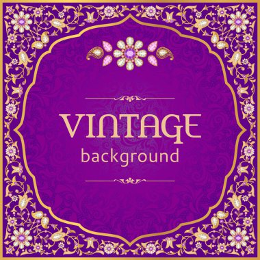 süslü antika arka plan