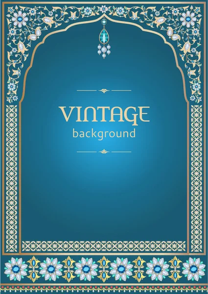 Arrière-plan vintage décoré, modèle pour le design — Image vectorielle