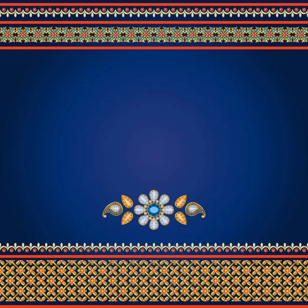 Ornate background in ethnic style — Stock Vector