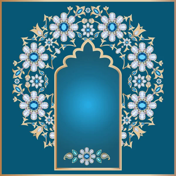 Fundo floral ornamentado — Vetor de Stock